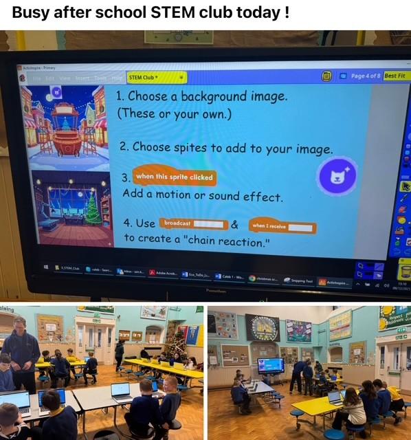 Stem Club Members doing some Scratch coding